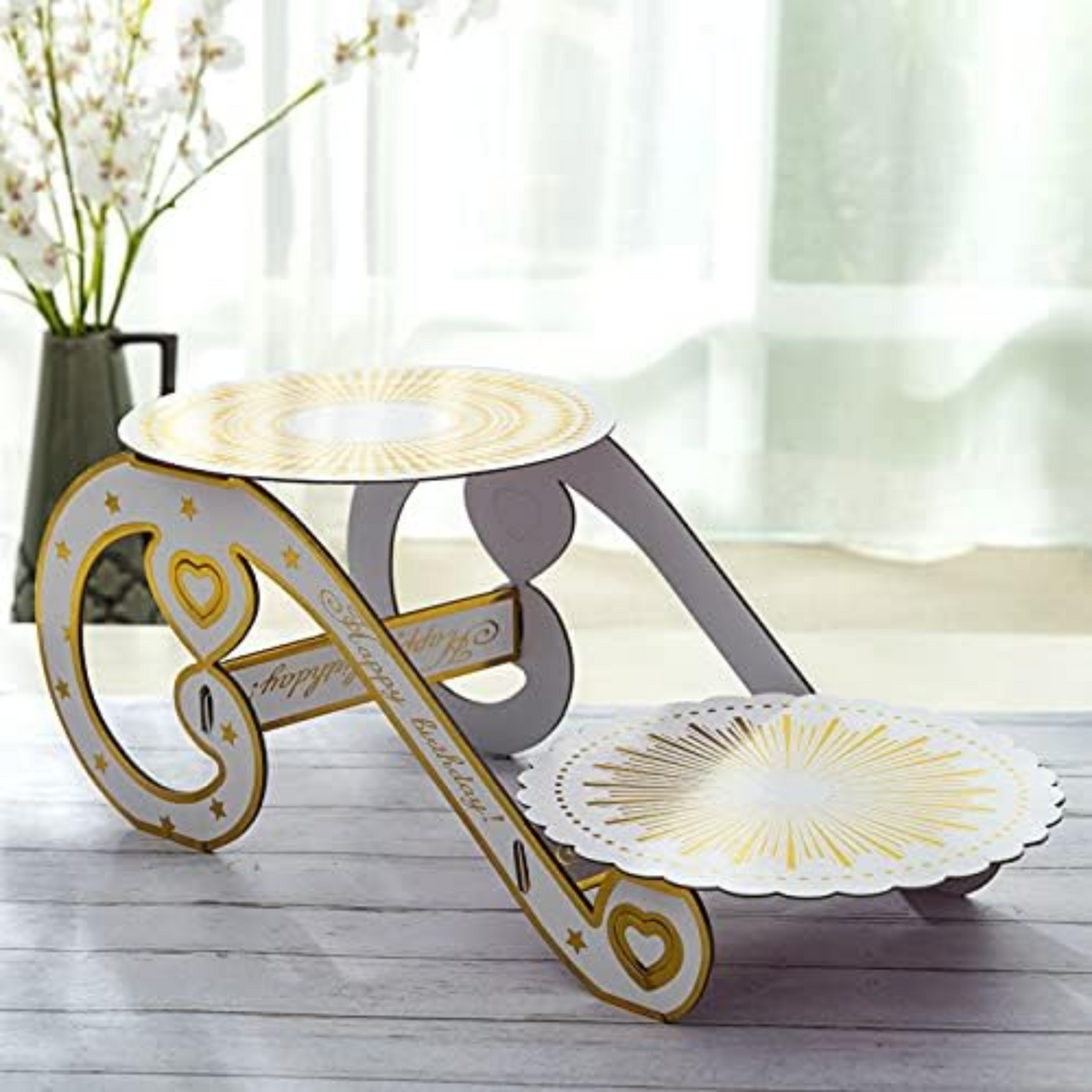 2-Tier Pumpkin Carriage Cupcake Stand