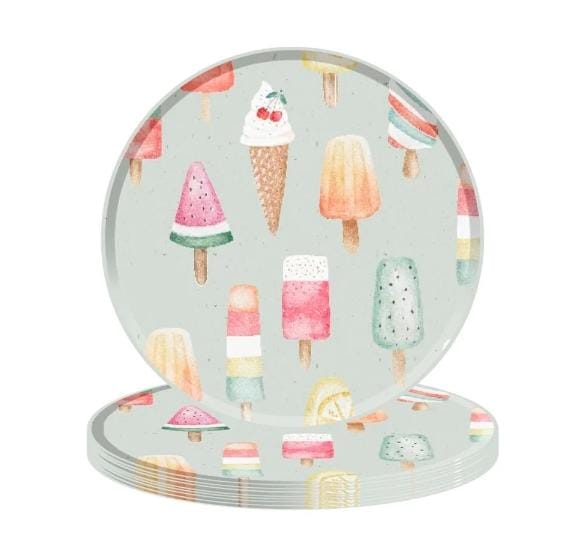Candly Land Frosty Popsicles   7 Inch Paper Plates