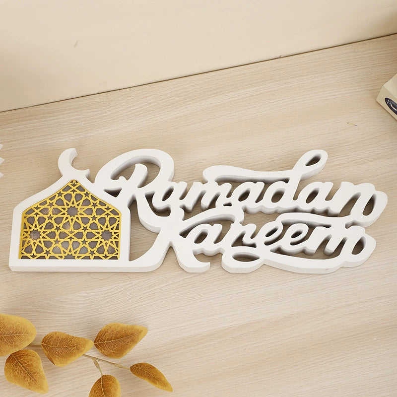 Ramadan Mubarak Wooden Table Stand - 47 CM
