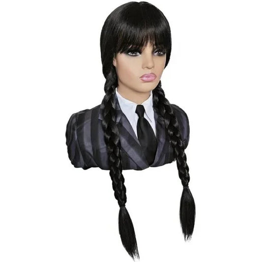 Women Black Braided Wigs