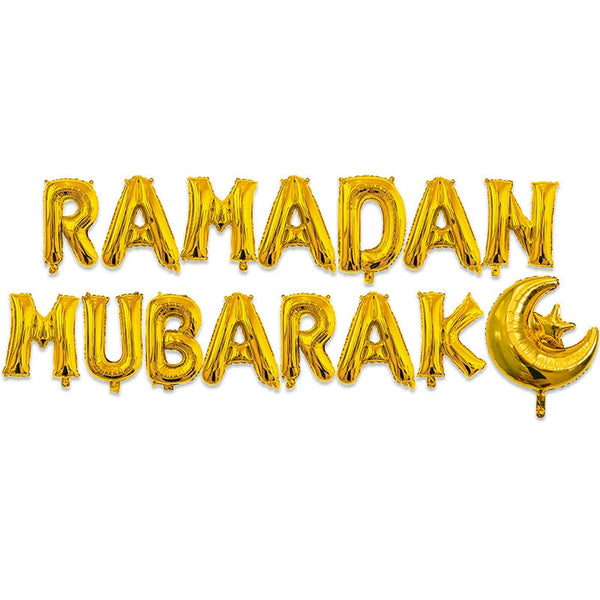 Ramadan Mubarak Balloon Foil Set - Gold