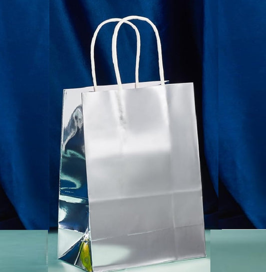 Sparkling Gift Tote Bags - Silver