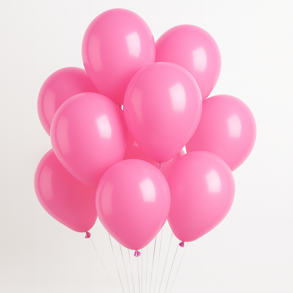Pink Helium Ballon Bunch-5pcs