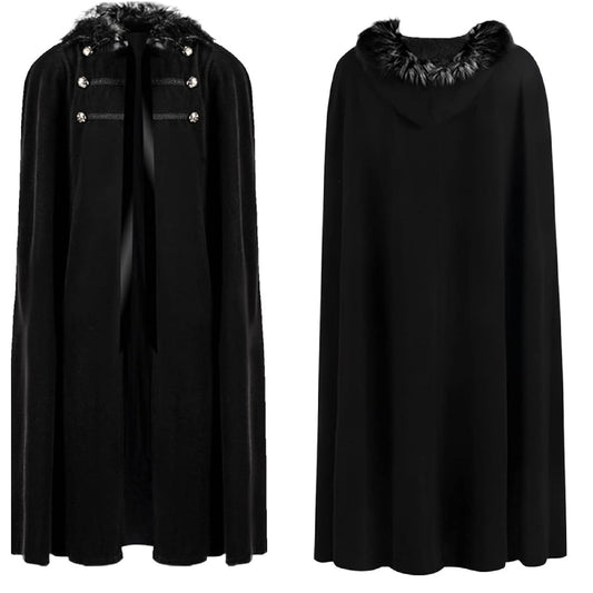 Unisex Renaissance Viking Hooded Cape