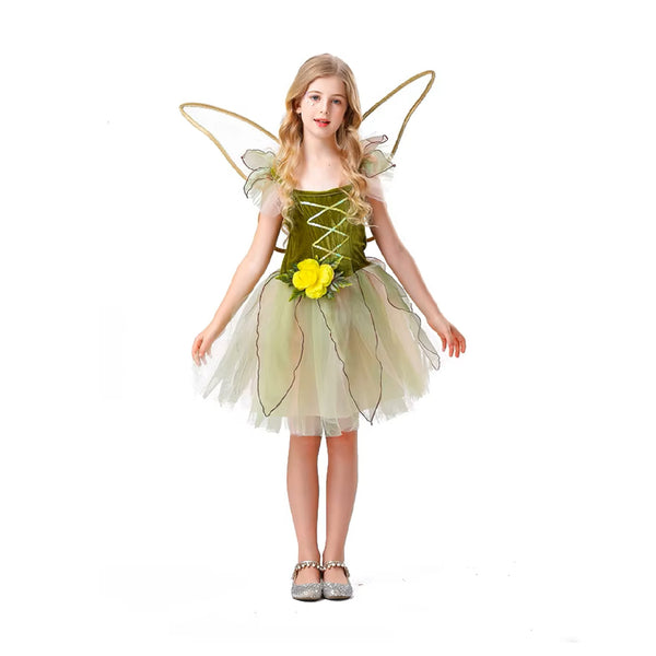 Forest Flower Fairy Costume with Wings