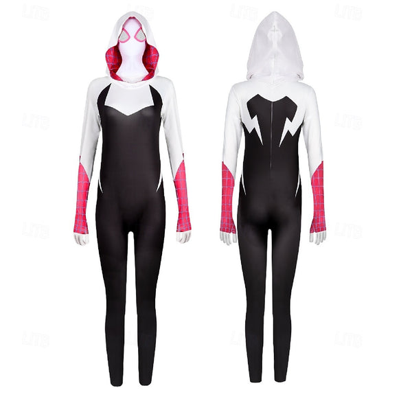 Spider Gwen Bodysuit Costume (Women & Kids)