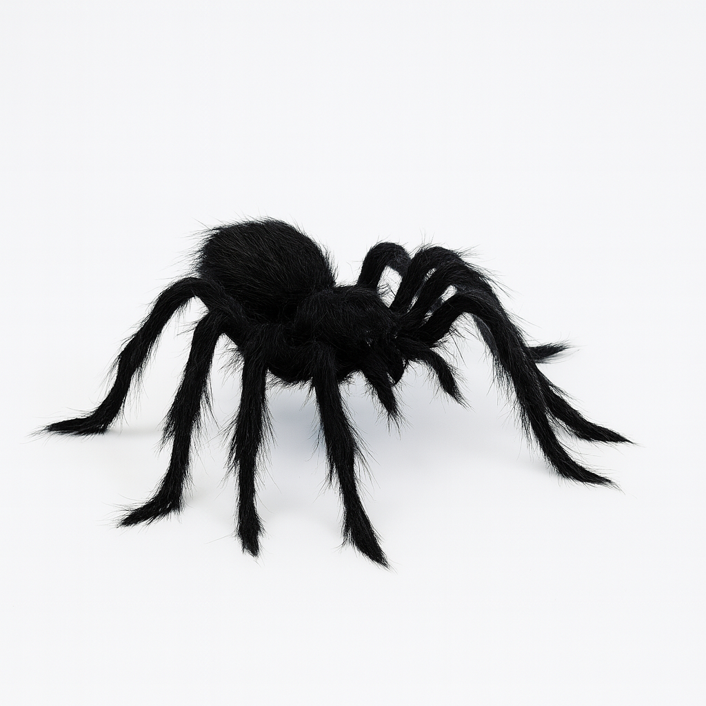 Spooky Giant Black Plush Spider Decoration – XXL