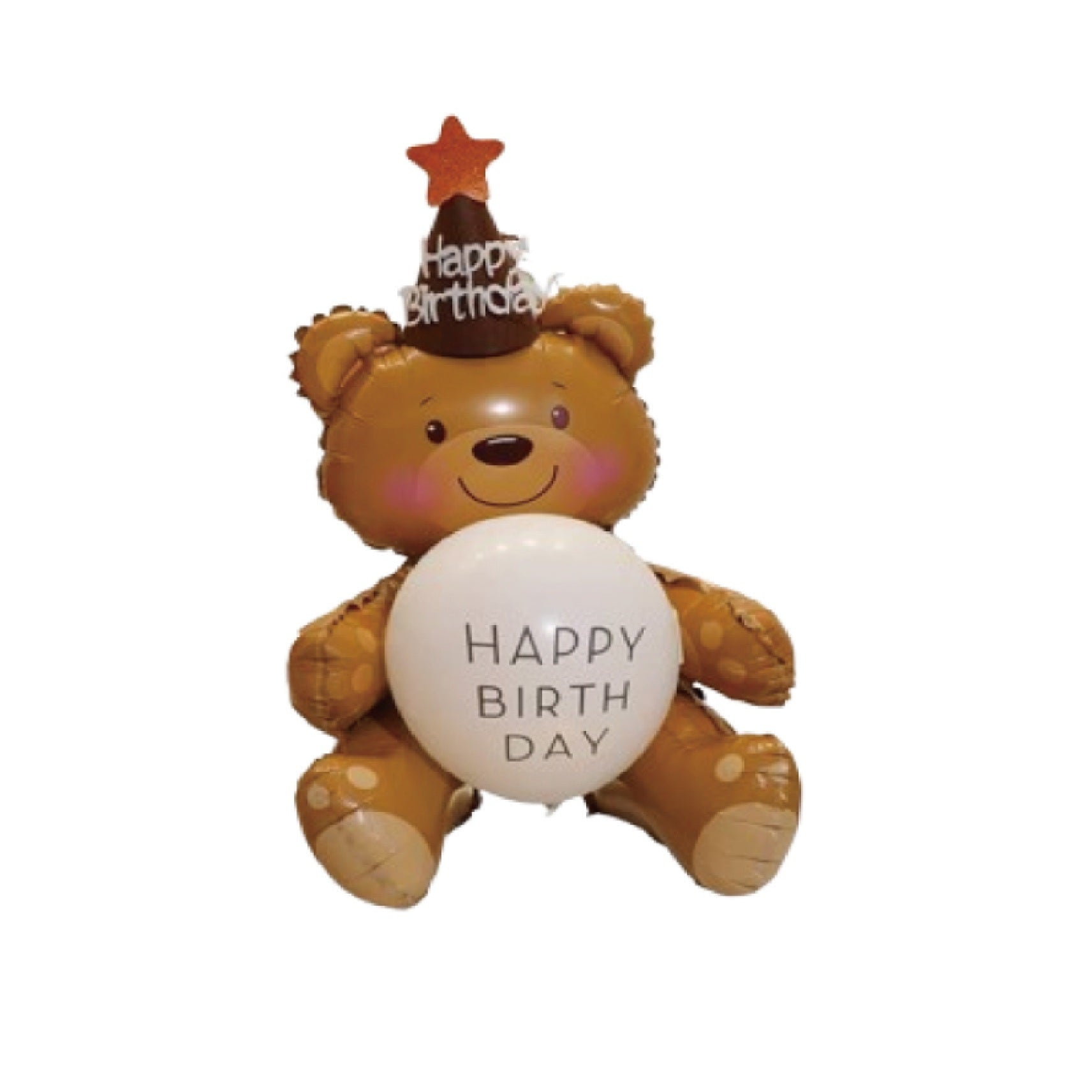 Happy Birthday Siting Bear Foil Balloon Set