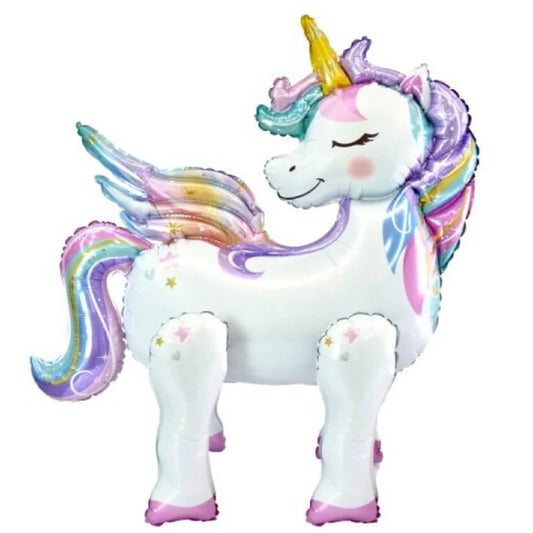 White Rainbow Magical Unicorn Standing (Medium)