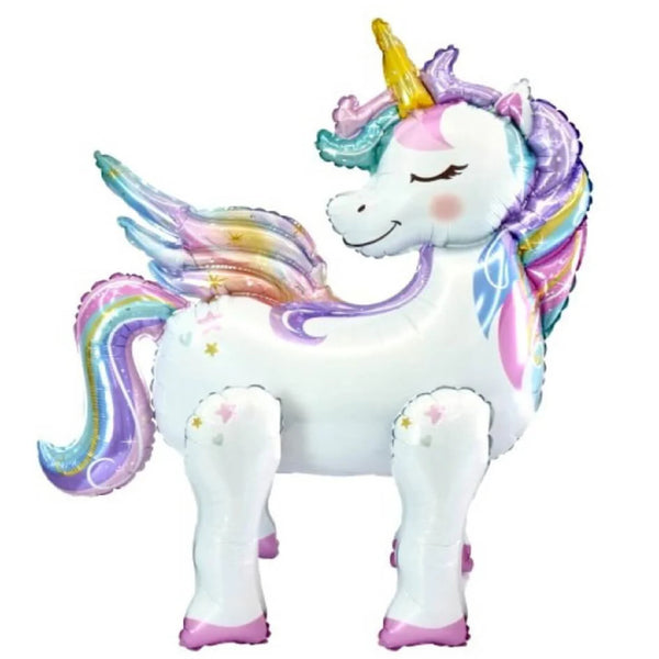 White Rainbow Magical Unicorn Standing (Medium)