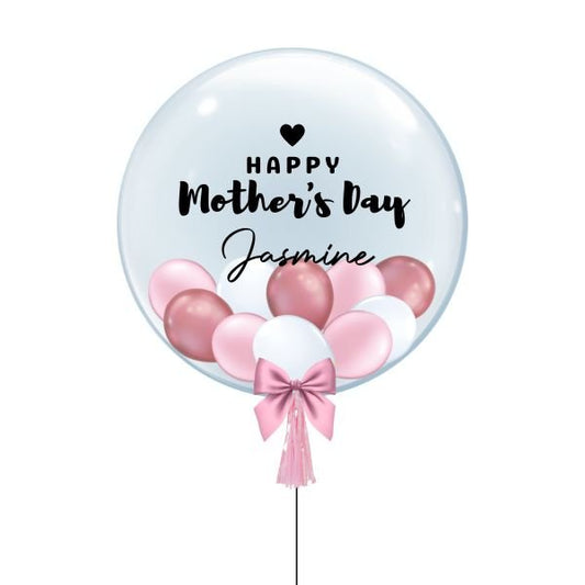 Happy Mothers Day Helium Bobo Balloon - Customized Name
