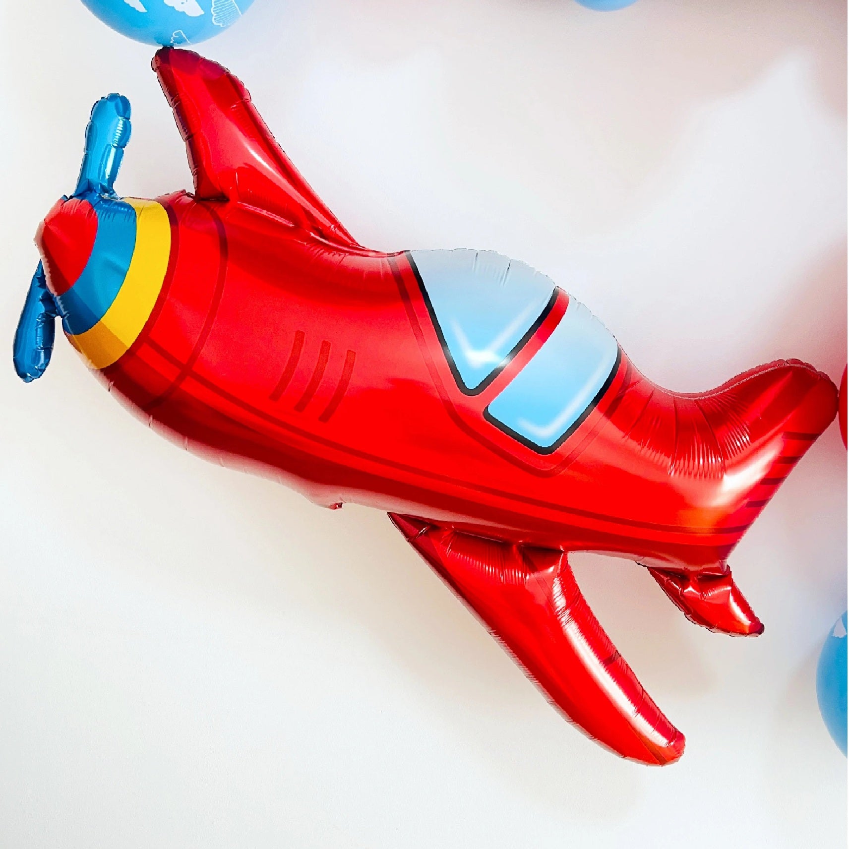 Red Airplane Foil Balloon