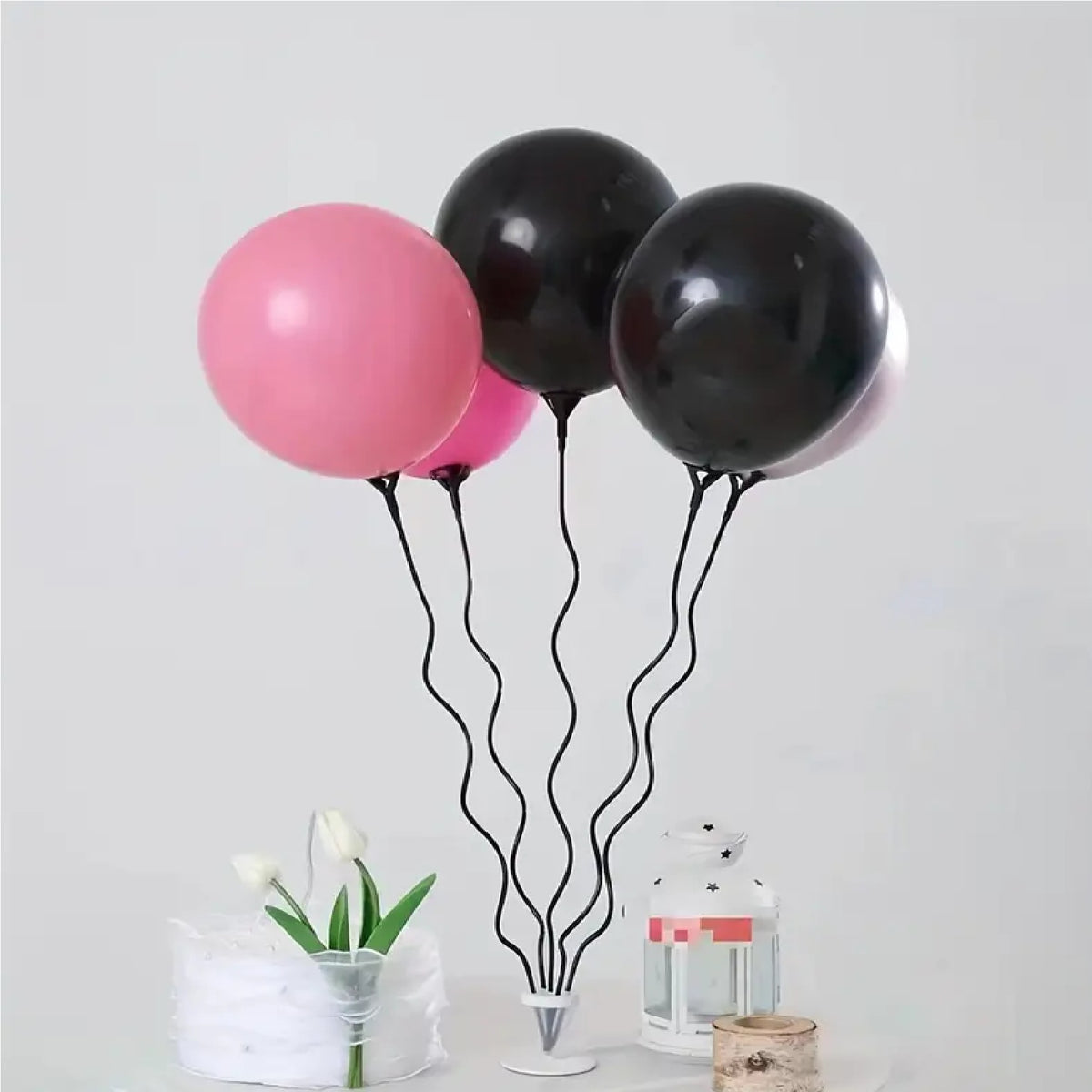 Black Spiral Bracket Can Holds 5 Balloons (Only Stand)
