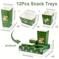 Load image into Gallery viewer, Green Soccer Themed Paper Snack Tray
