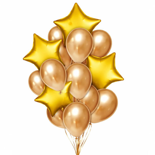 Gold Star & Balloons Bouquet