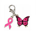 Load image into Gallery viewer, Pink October Ribbon Butterfly Charm
