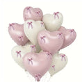 Load image into Gallery viewer, Bow Pastel Pink and Cream Foil Balloons Bouquet

