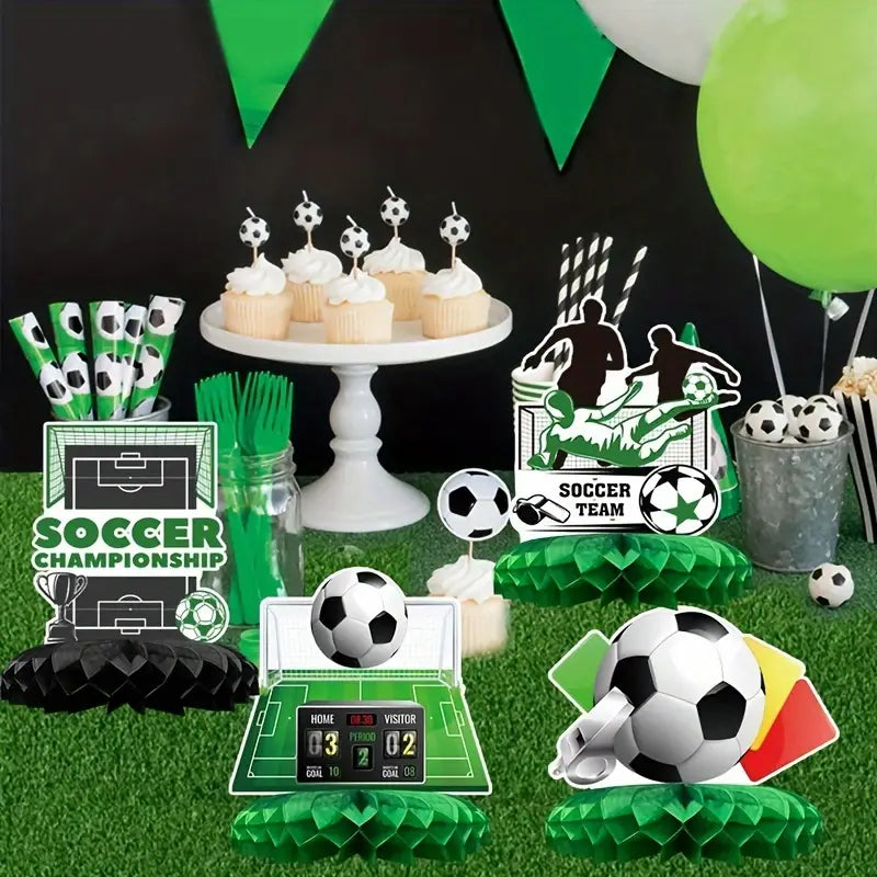 Football Theme Honeycomb Paper Ornaments Set