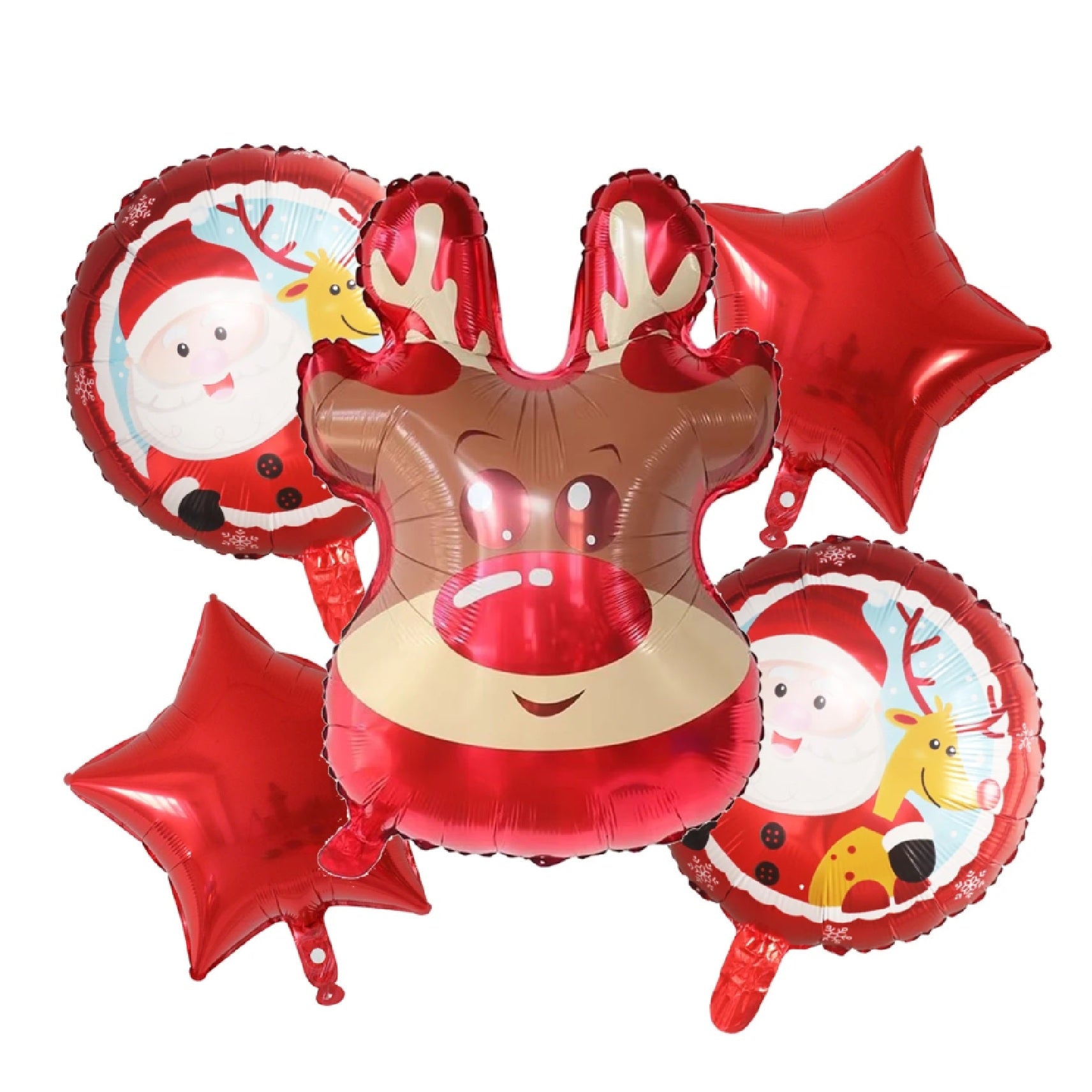 Rudolph & Santa Balloon Bouquet