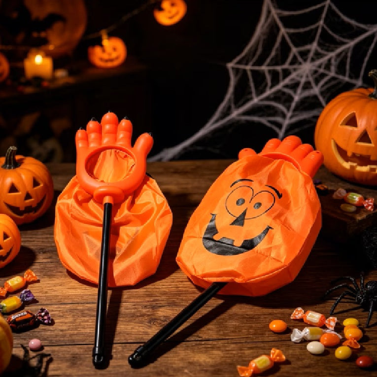Halloween Palm Hand Trick-or-Treat Bag 1pc (Orange)