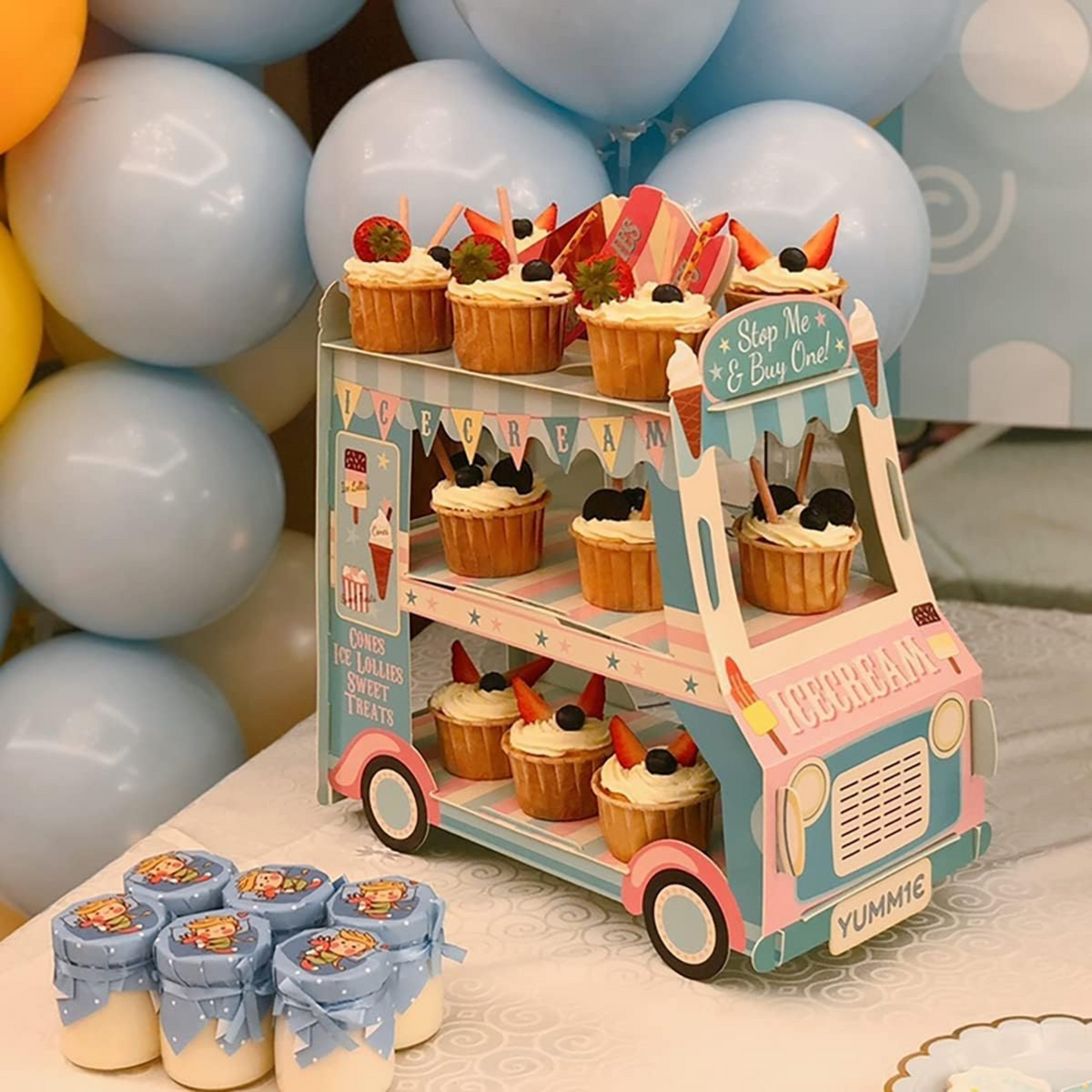 Candy Land Theme 3-Tier Van Cupcake Stand
