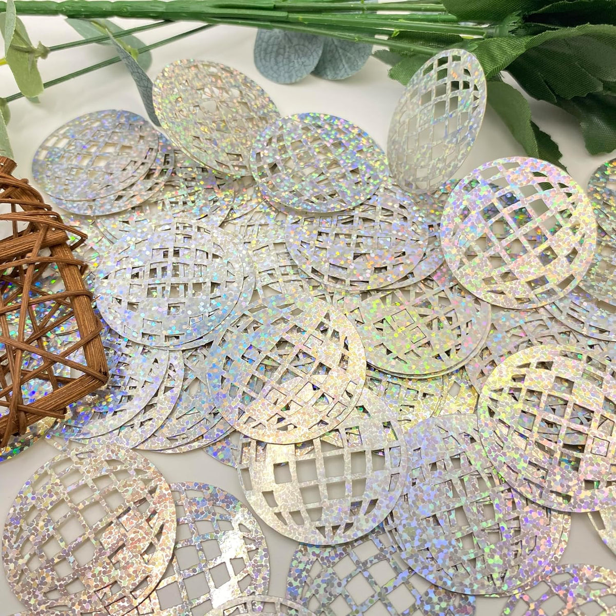 Glitter Disco Ball Table Decorations Confetti