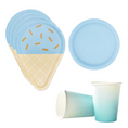 Load image into Gallery viewer, Ice Cream Theme Birthday Party Tableware Set (Blue)
