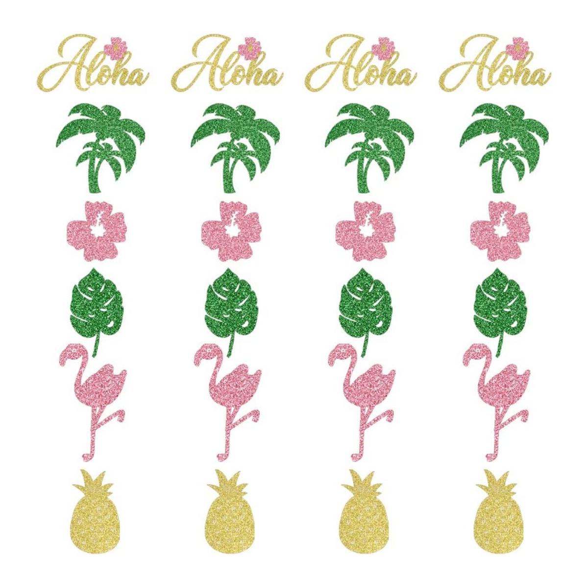 Flamingo Theme Cupcake Toppers Set