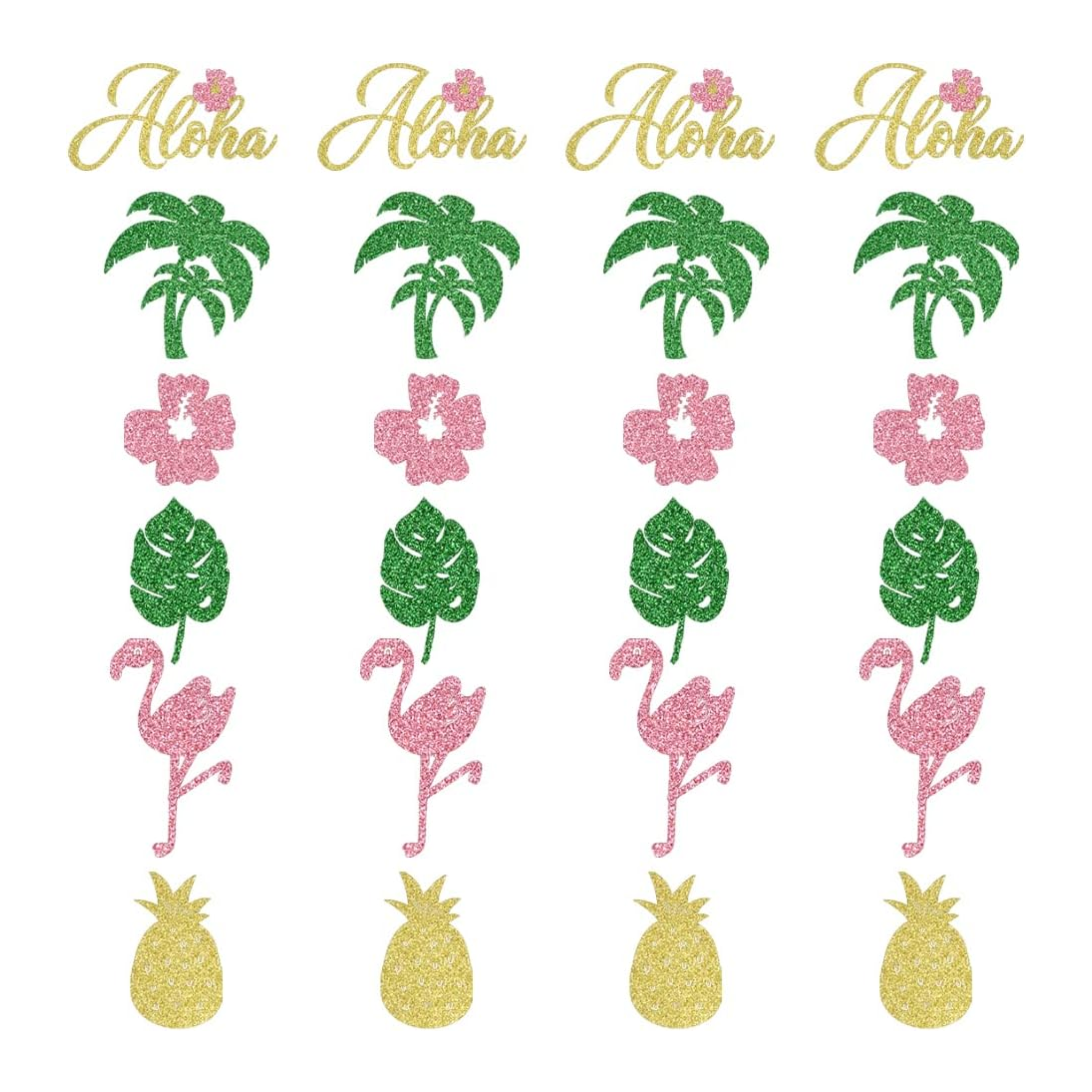 Flamingo Theme Cupcake Toppers Set