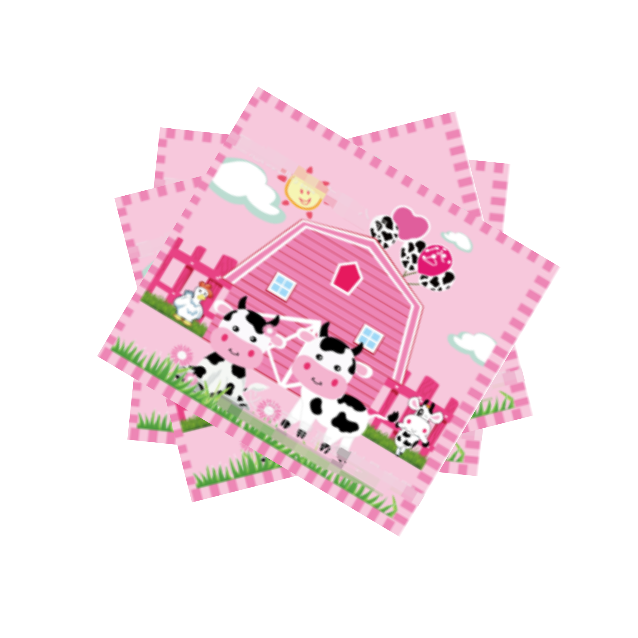 Farm Birthday Theme Paper Napkins Set