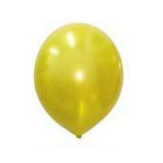 12 Inch Metallic Balloons (Pearlescent Yellow)