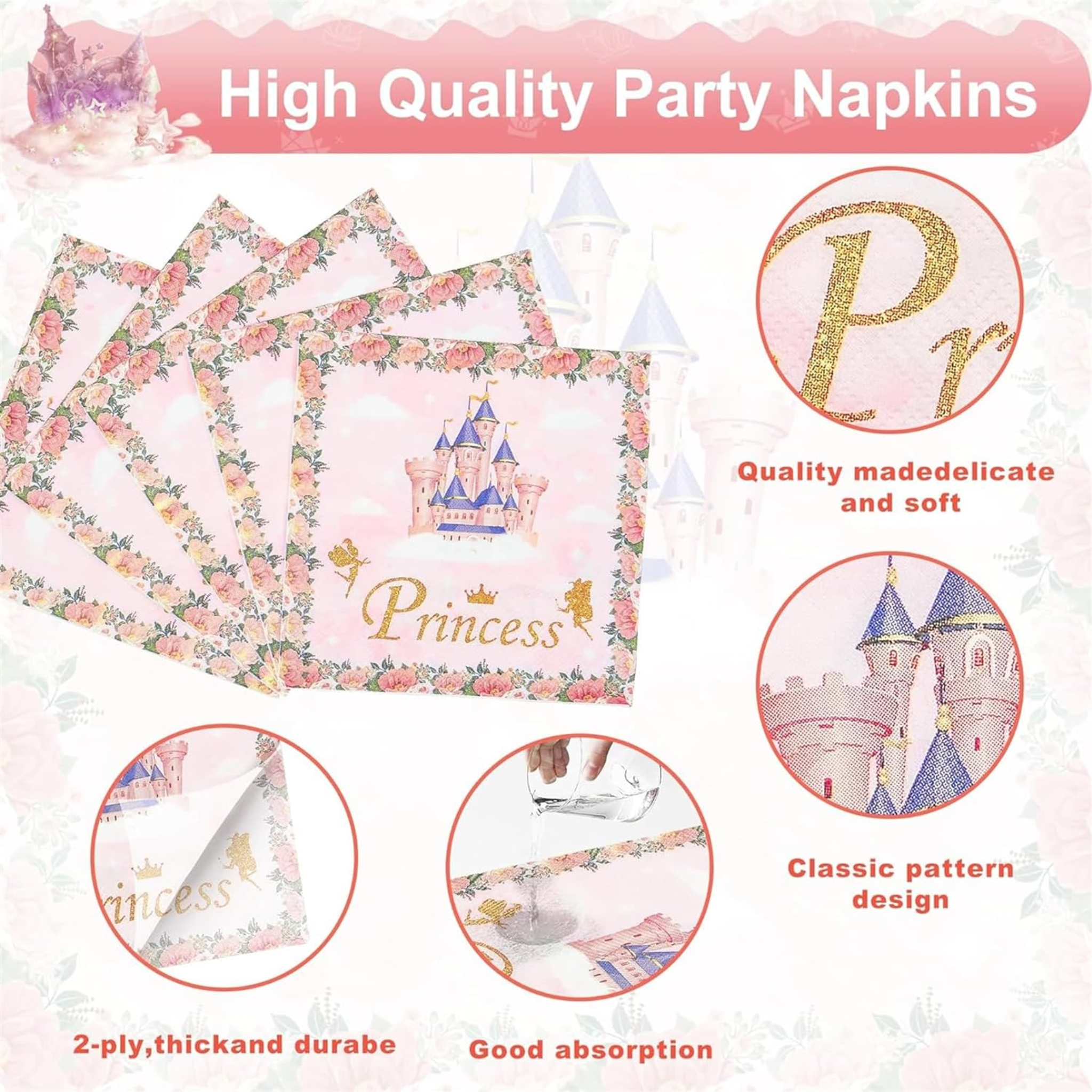 Princess Theme Party Tableware Set