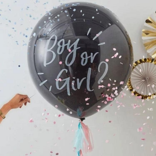 Gender Reveal Balloon with Confetti Set