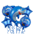 Load image into Gallery viewer, Happy Blue Shark Jumbo Foil Party Balloon
