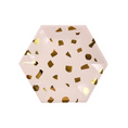 Load image into Gallery viewer, Rose Gold Foil Terrazzo Tableware Set
