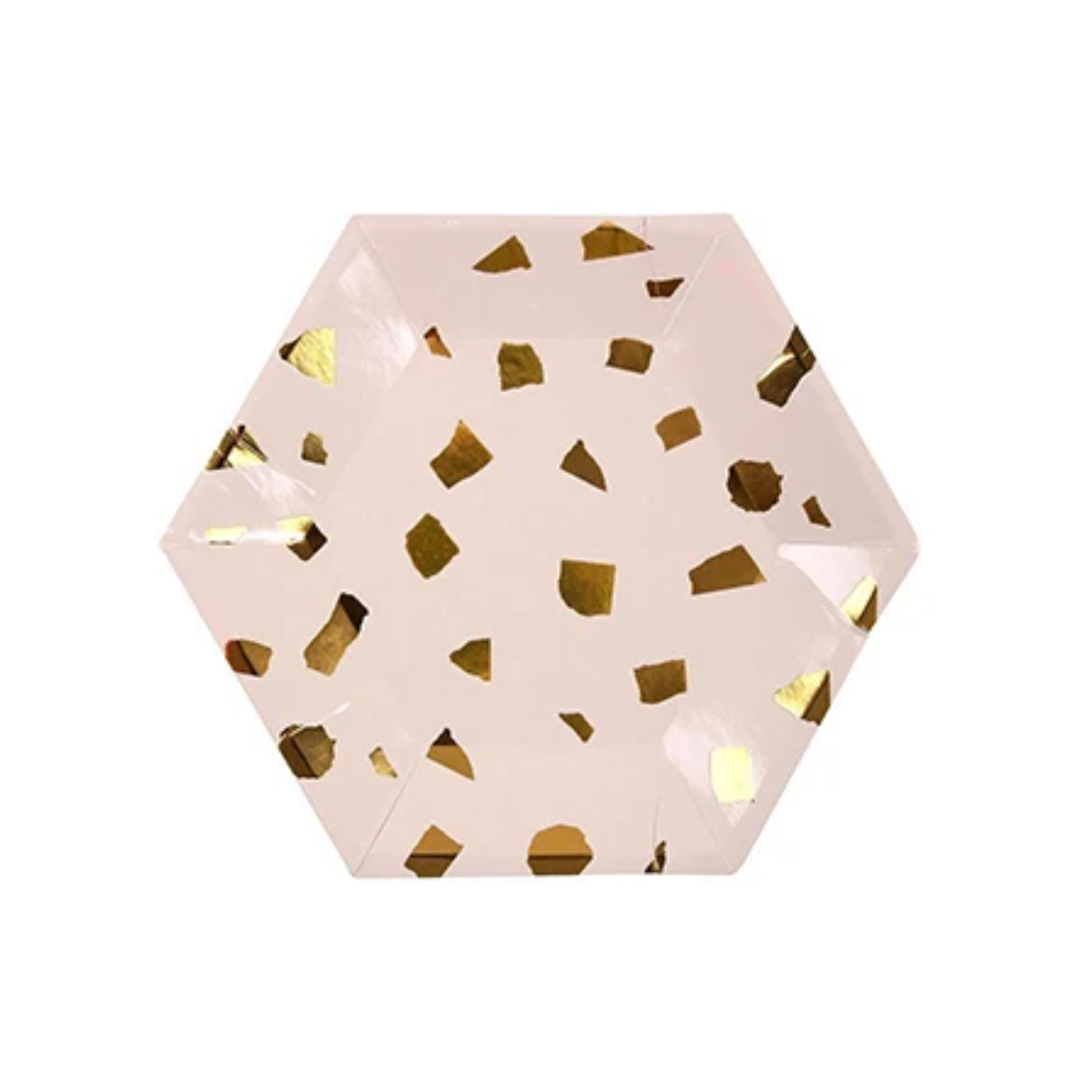 Rose Gold Foil Terrazzo Tableware Set