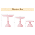 Load image into Gallery viewer, Theme Pink Round Metal Cake Stands Set
