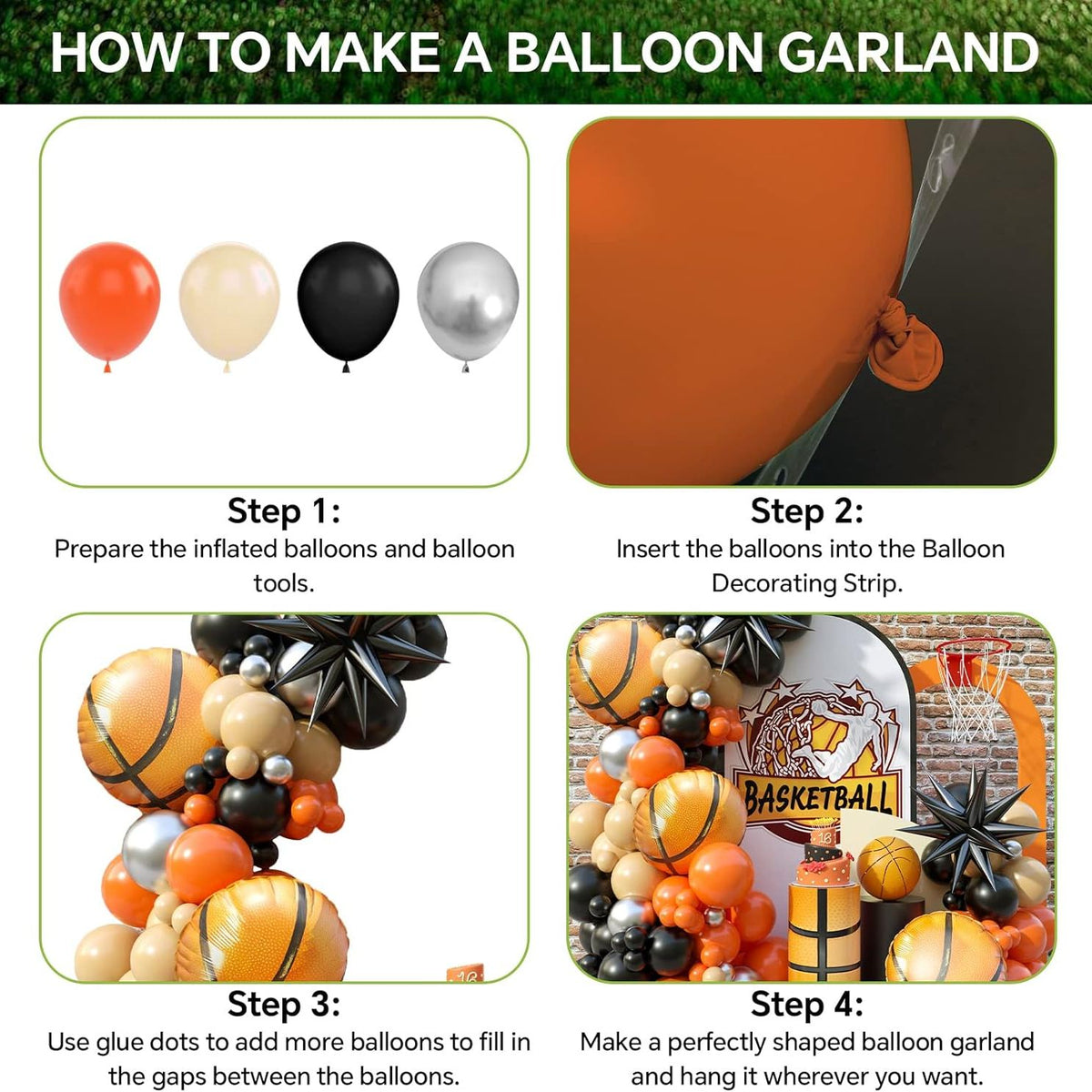 Basketball Balloon Arch Decorations