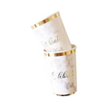 Load image into Gallery viewer, White Marble Pattern with Gold Stripe Tableware Set
