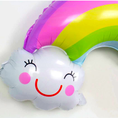 Load image into Gallery viewer, Smiling Rainbow Cloud Balloon
