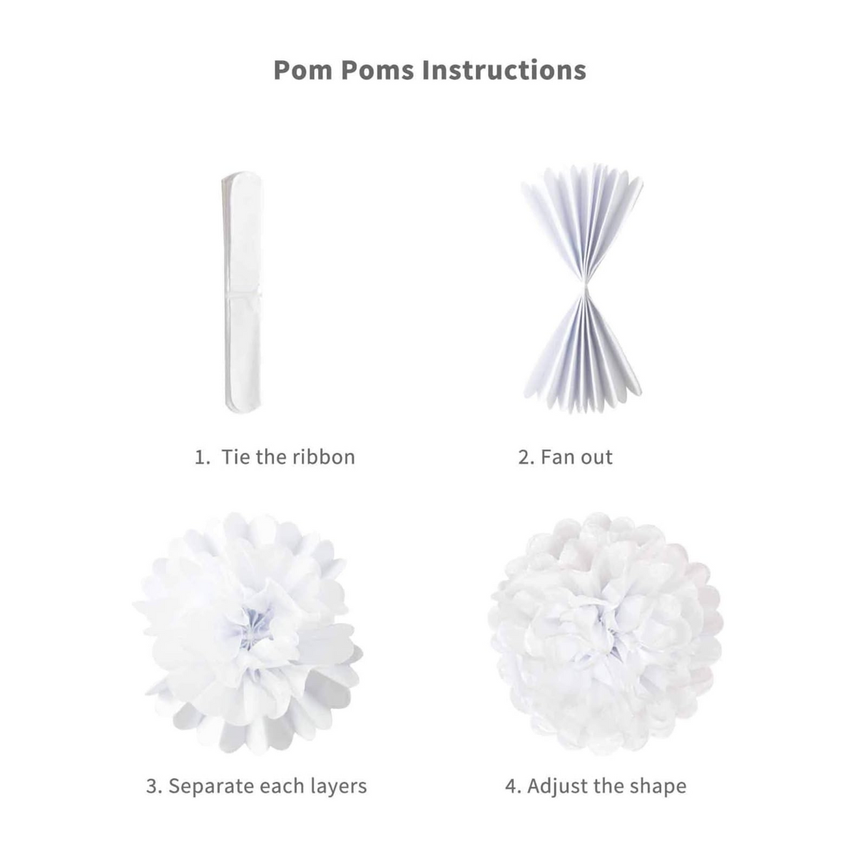 Black Pink and White Hanging Paper Decorations Set