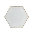 Load image into Gallery viewer, Bronzing White Hexagon Tableware Set
