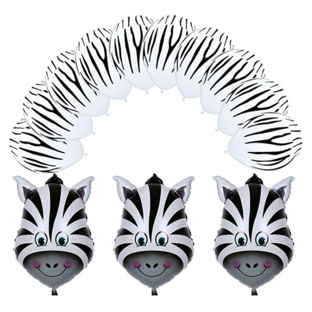 Animal Head Safari Foil Balloon (Zebra Head)