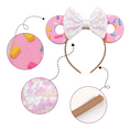 Load image into Gallery viewer, Sparkly Bows Donuts Ears Party Headband
