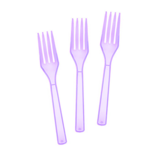 Carousel Stripe Party Theme Cutlery Set (Forks - Purple)