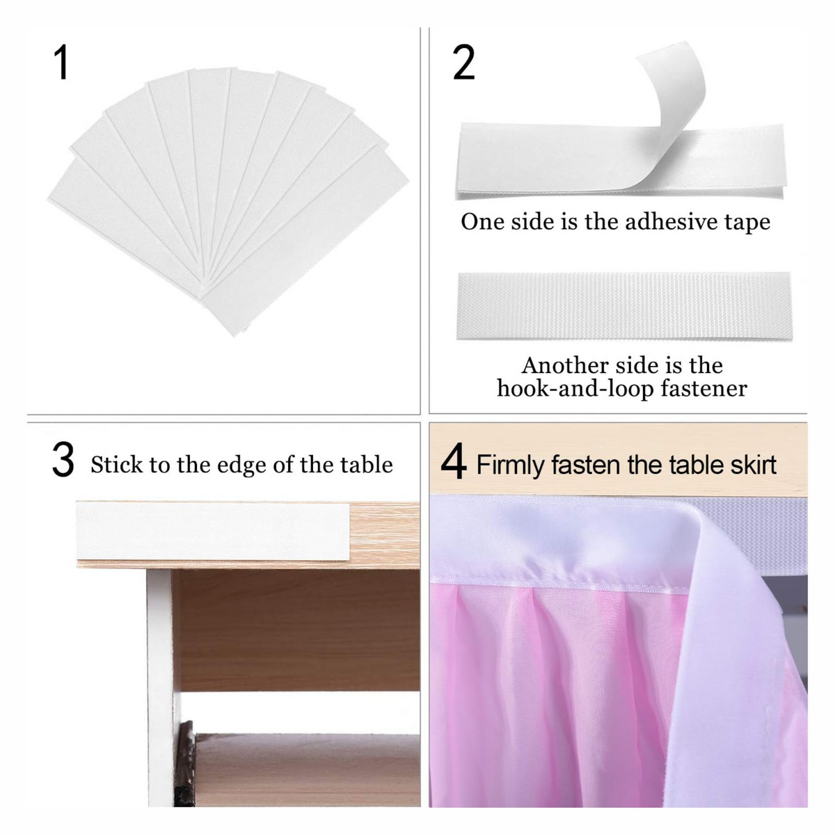Pastel Rainbow Table Skirt