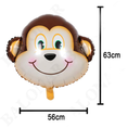 Load image into Gallery viewer, Animal Head Safari Foil Balloon (Monkey Head)
