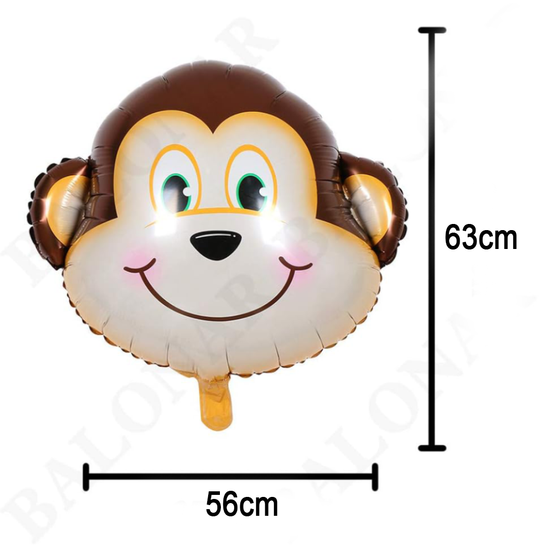 Animal Head Safari Foil Balloon (Monkey Head)