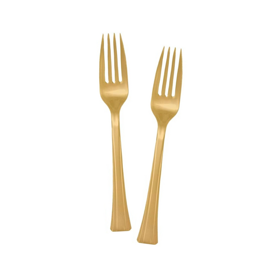 Gold Dino Birthday Party Cutlery Set (Forks)
