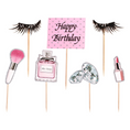 Load image into Gallery viewer, Glitter Makeup Cupcake Toppers Set
